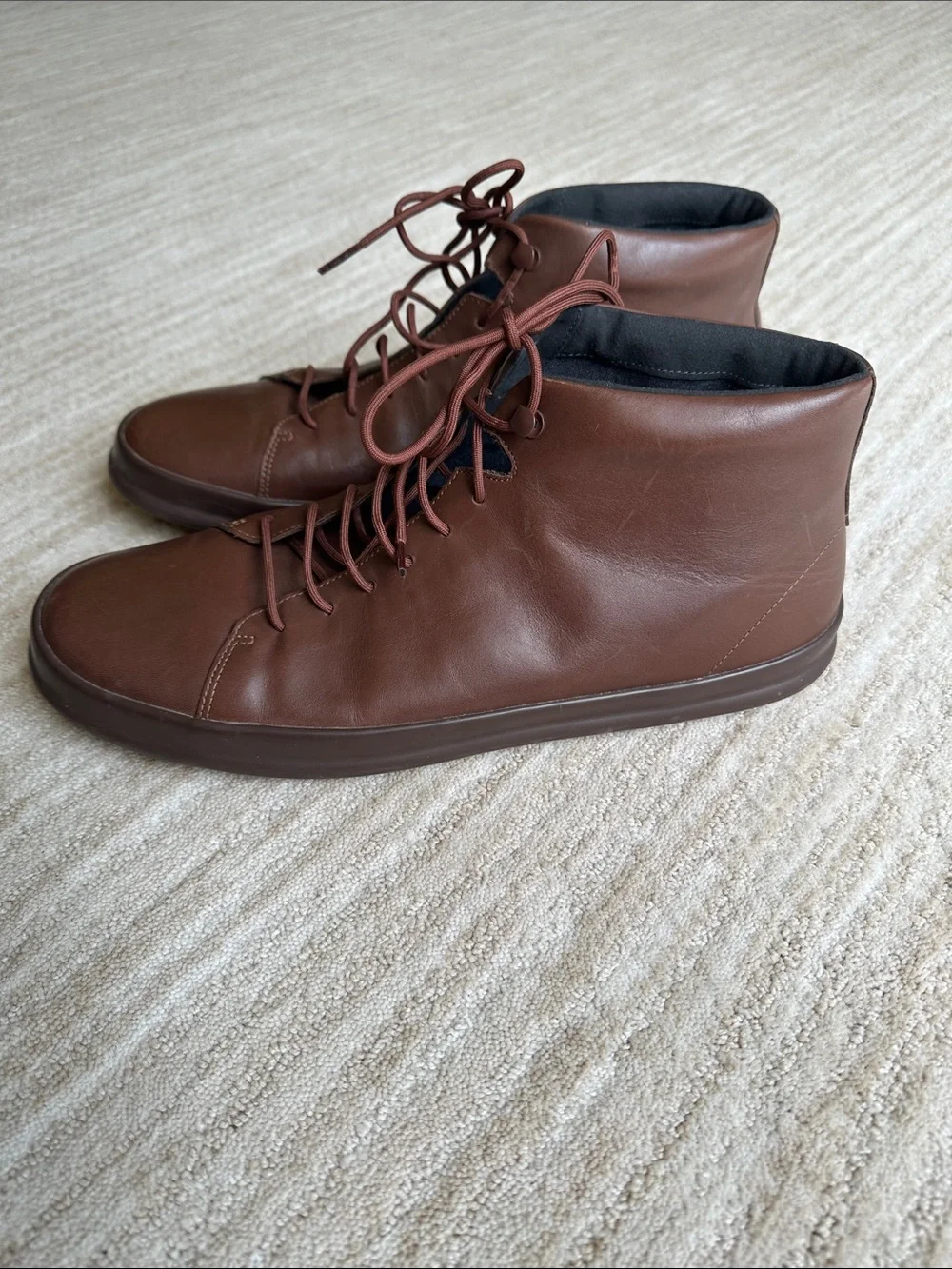 Like New Camper Chasis Sport Brown Leather Ankle Boot Chukka Style Sneaker Sz 11